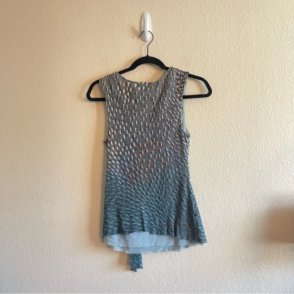 Anthropologe Deletta Asymmetric Draped Sleeveless Blouse Womens Size Small - Picture 2 of 6